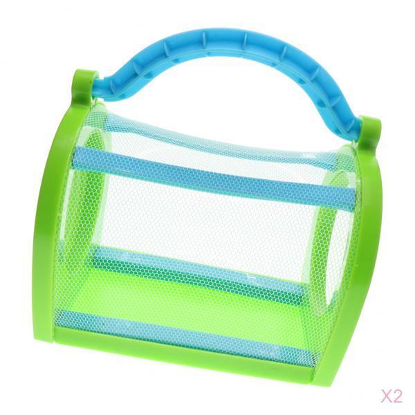2x Backyard Exploration Critter Insect House Sturdy Plastic Bug Cage Green
