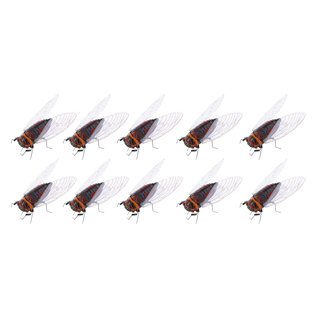 10Piece Realistic Insect Animal Pot Hanger Fridge Magnet Garden Decor Cicada