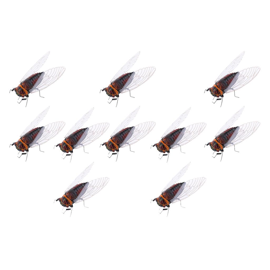 10Piece Realistic Insect Animal Pot Hanger Fridge Magnet Garden Decor Cicada