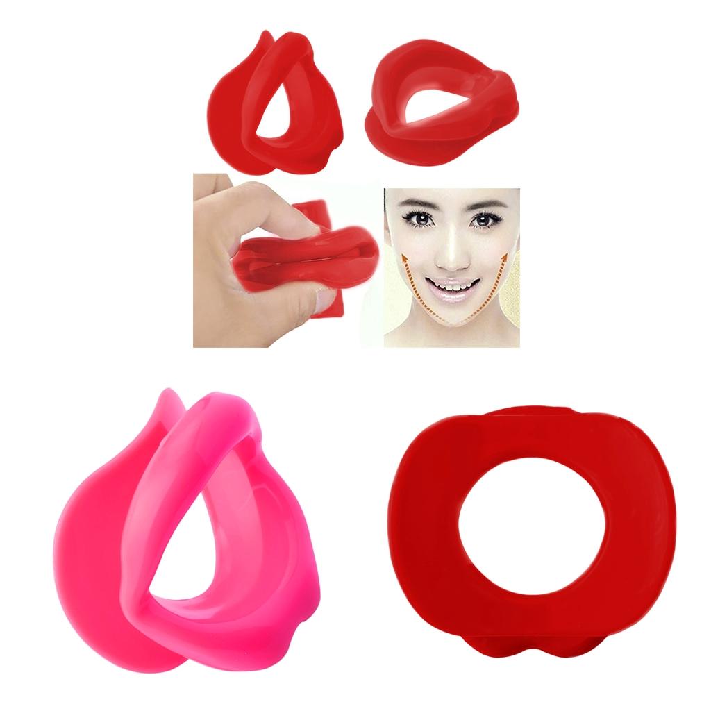 2x Silicone Face Lift Slimmer Lip Trainer Tightener Muscle Oral Exerciser
