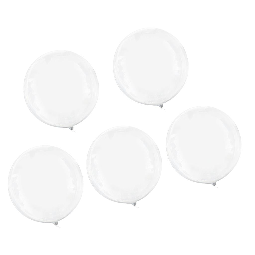 5 PCS 24'' Round Clear Balloon Confetti Birthday Wedding Party Balloons