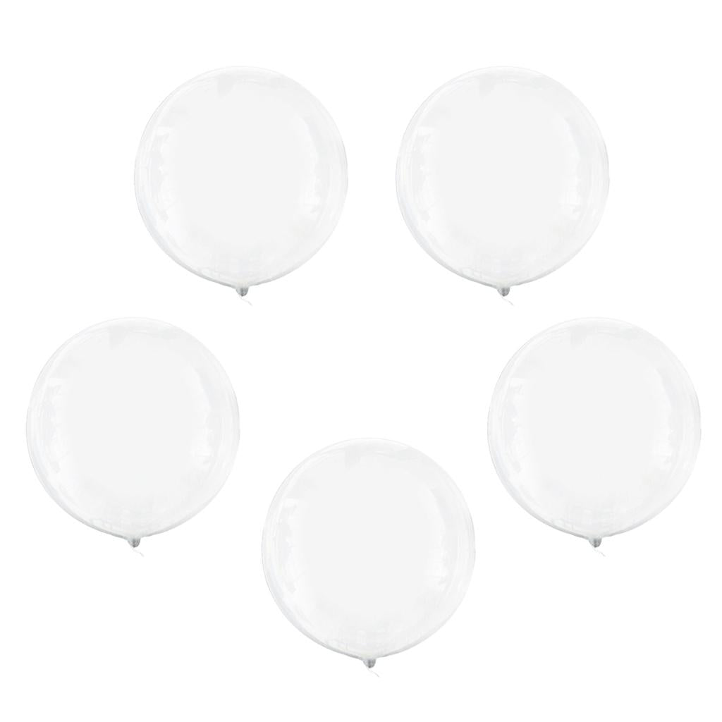 5 PCS 24'' Round Clear Balloon Confetti Birthday Wedding Party Balloons