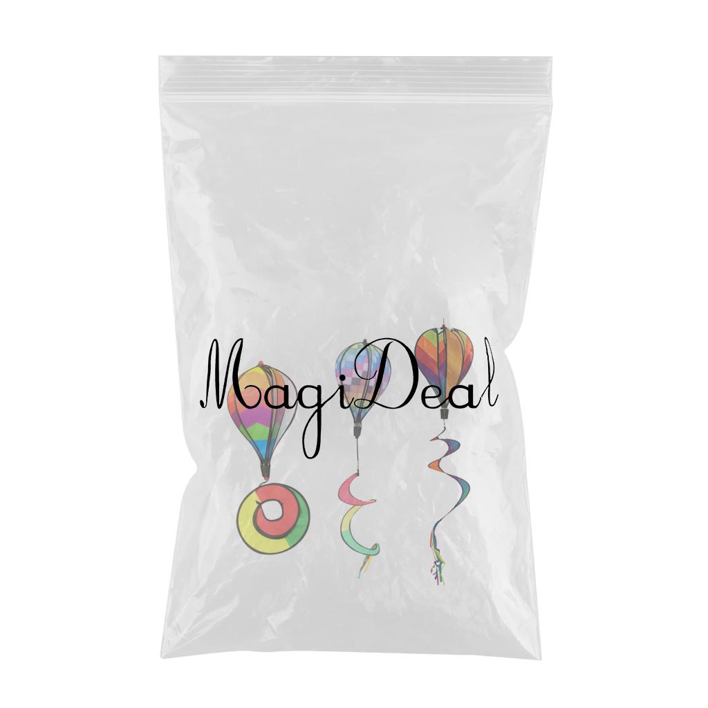 3 Piece Wind Spinner Hot Air Balloon Wind Balloons Toys Lawn Decoration
