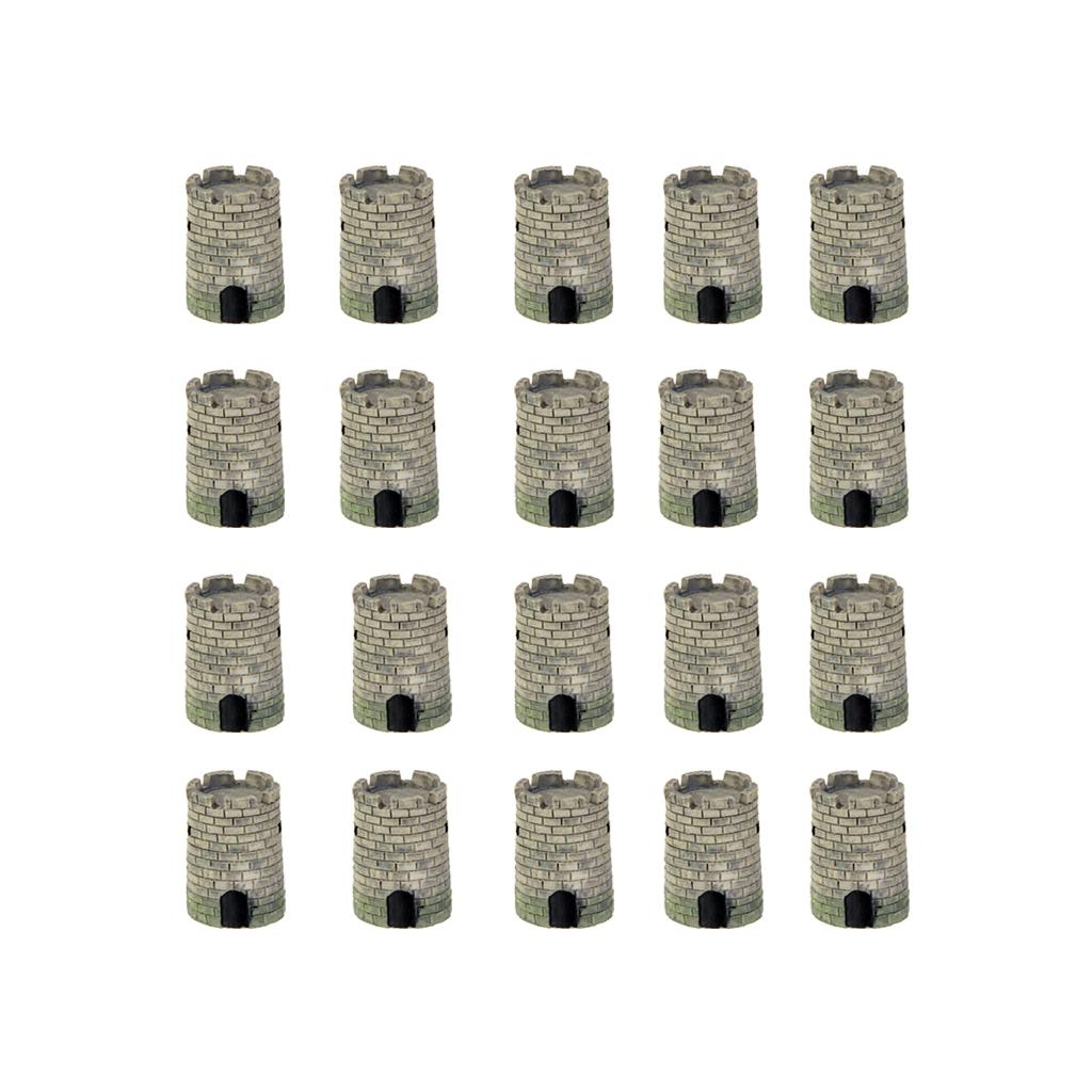 20pcs Mini Round Castle Dollhouse Landscape Bonsai Craft Home Garden Decor