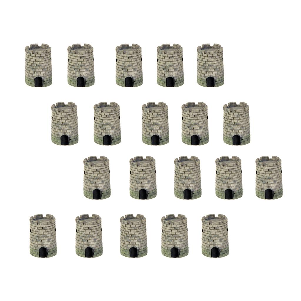 20pcs Mini Round Castle Dollhouse Landscape Bonsai Craft Home Garden Decor