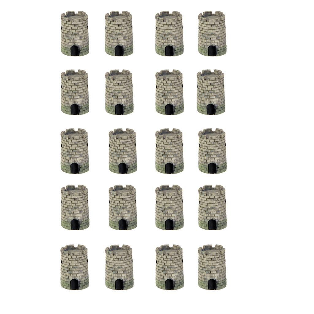 20pcs Mini Round Castle Dollhouse Landscape Bonsai Craft Home Garden Decor