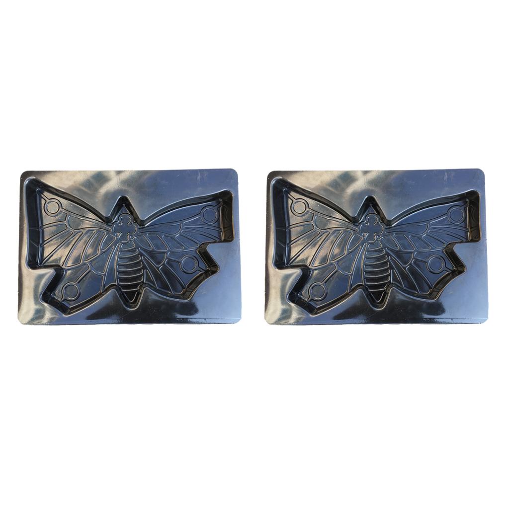 2Pcs Large Butterfly Shaped Stepping Stone Plaster Concrete Mold for Garden