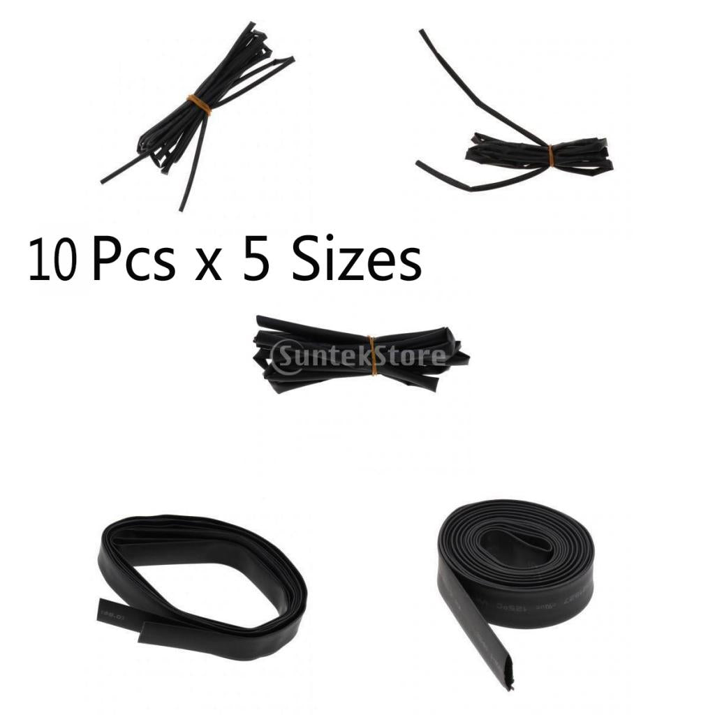 10Set Ratio 2:1 Waterproof Heatshrink Tube Tubing Heat Shrink Sleeve Wrap 2M