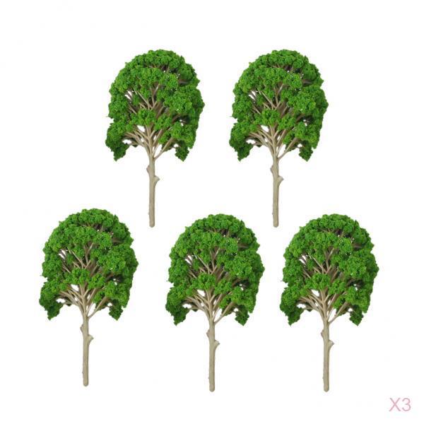 15x Model Mulberry Trees for Architecture Train Railway Wargame Park Scenery