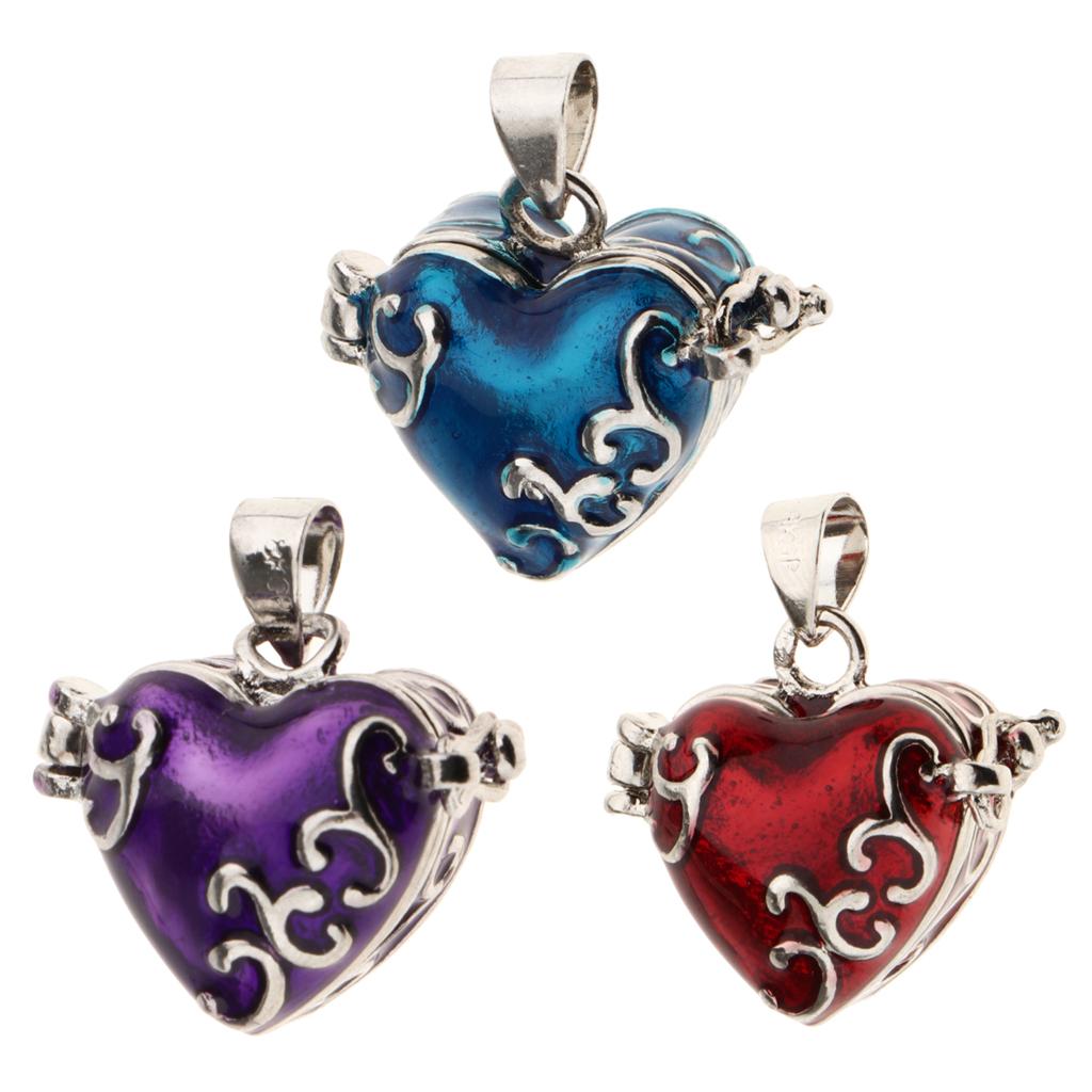 15 Piece Enamel Heart Cremation Memorial Pet Human Urn Pendant Mixed Color