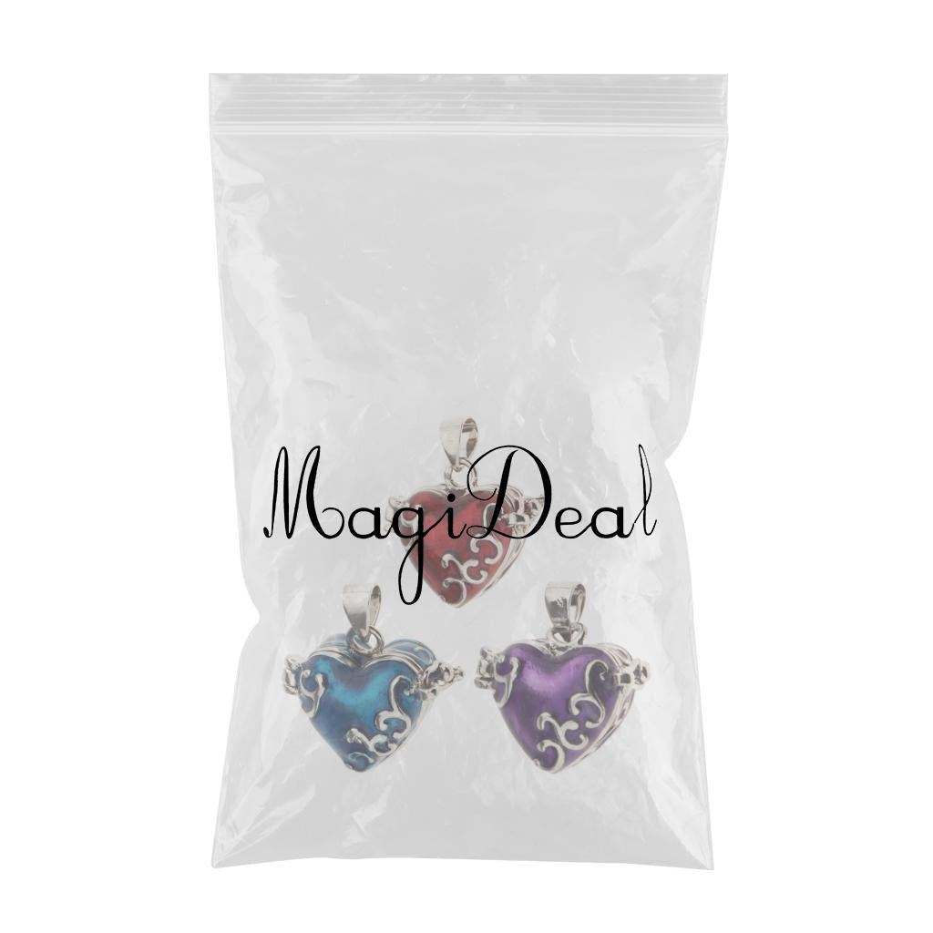 15 Piece Enamel Heart Cremation Memorial Pet Human Urn Pendant Mixed Color