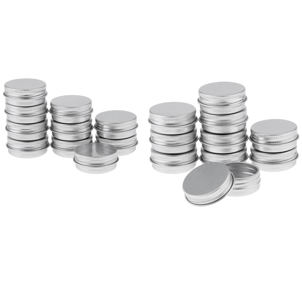 20pcs 15ml Aluminium Lip Balm Tin Pots Cosmetic Cream Jar Bottle Containers