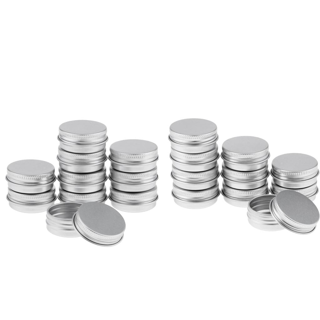20pcs 15ml Aluminium Lip Balm Tin Pots Cosmetic Cream Jar Bottle Containers