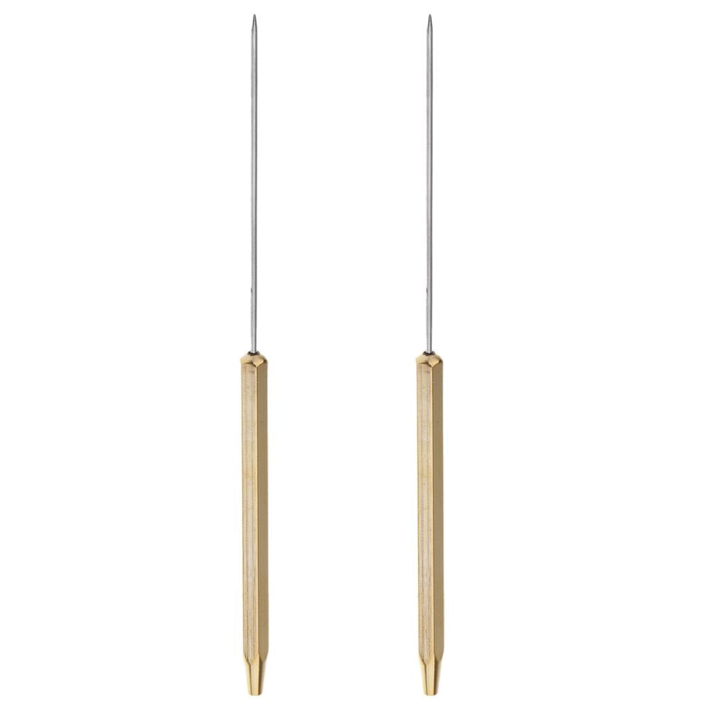 2pcs Fly Tying Bodkins Half Hitch Tools Handle Fly Tying Dubbing Needle 12cm