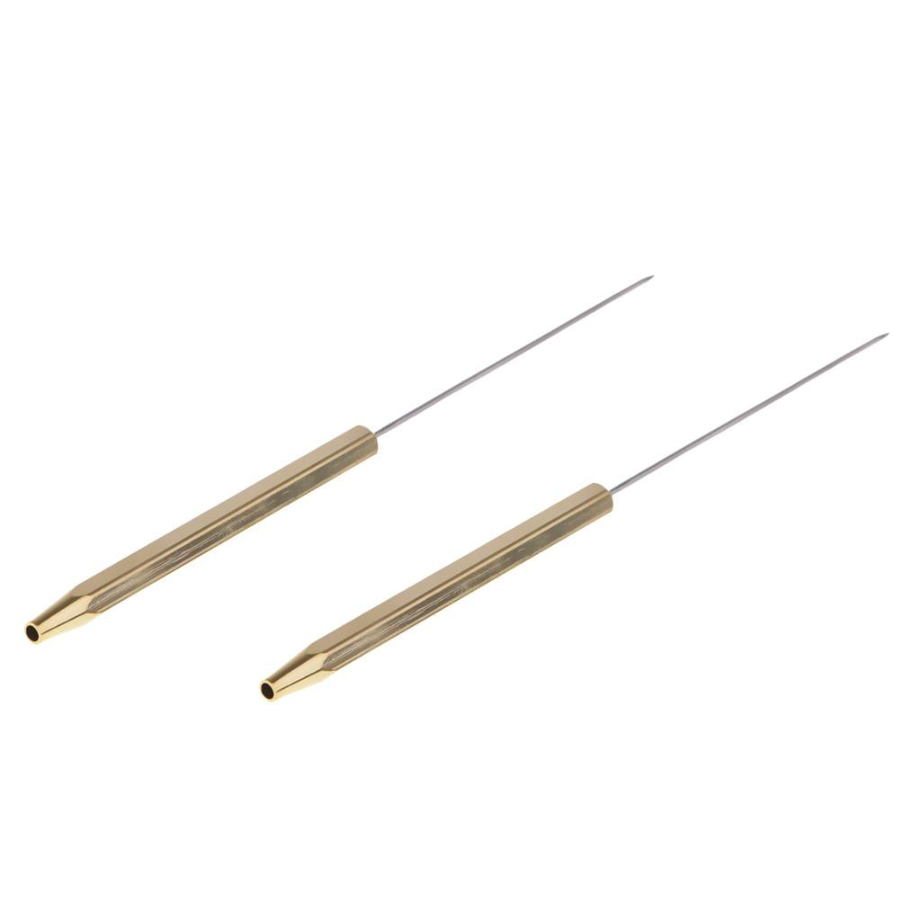2pcs Fly Tying Bodkins Half Hitch Tools Handle Fly Tying Dubbing Needle 12cm