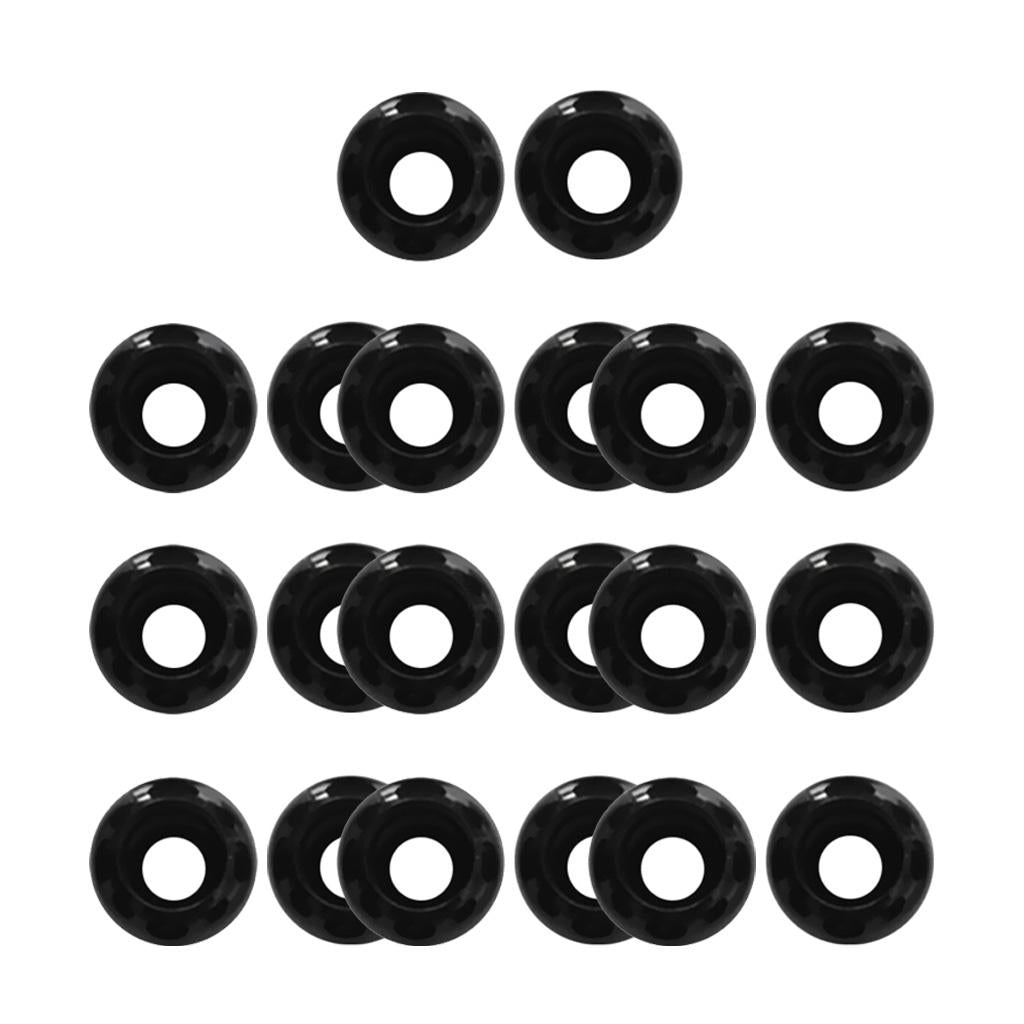 20 Pieces Black Plastic Elastic Shock Cord Rope Toggle Ball End Lock Stopper