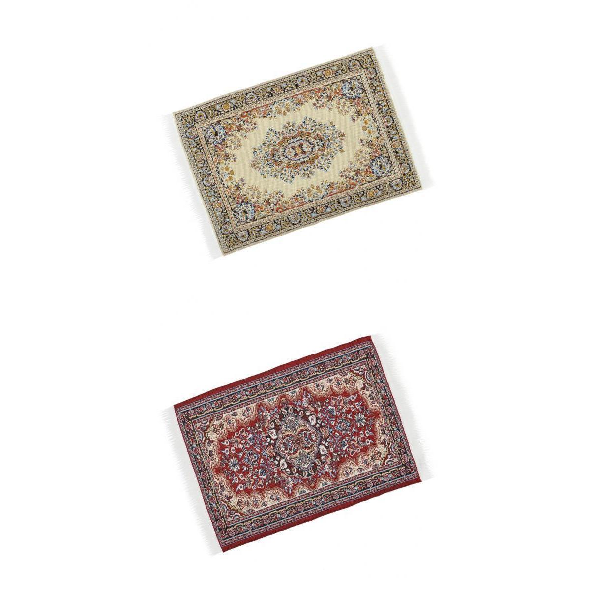 1/12 Scale Woven Rug Floor Carpet Dolls House Furniture Miniatures Decor