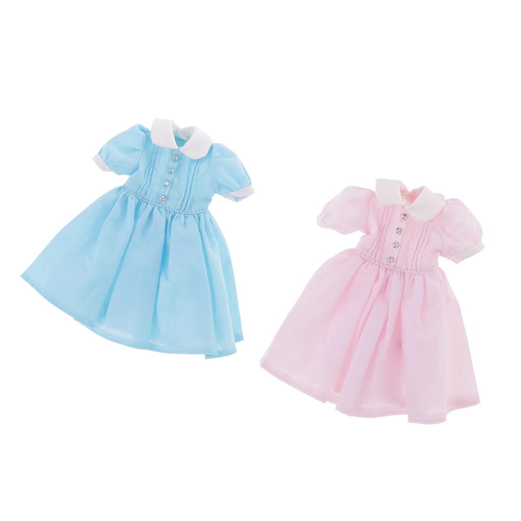 2PCS Lovely Dress Clothes Clothing Outfit for 1/6 Blythe Dolls Accessory
