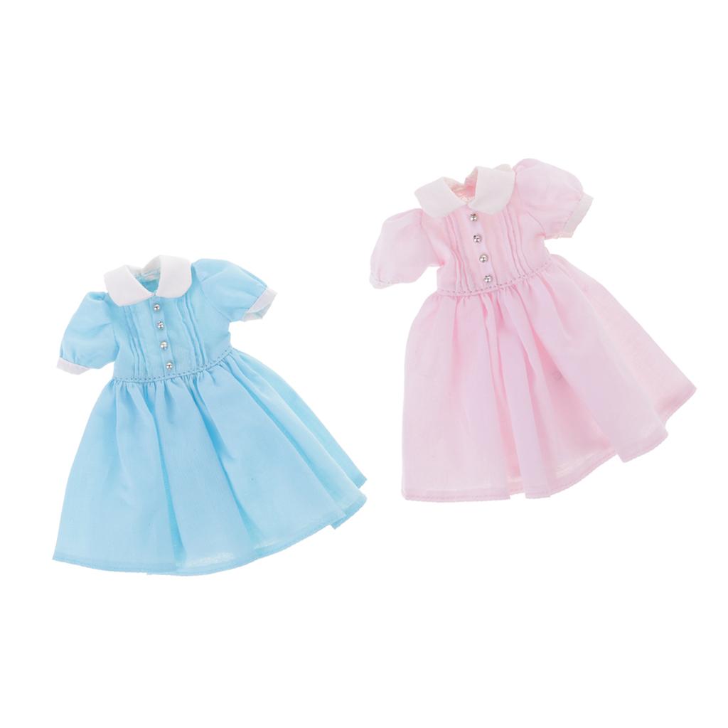 2PCS Lovely Dress Clothes Clothing Outfit for 1/6 Blythe Dolls Accessory
