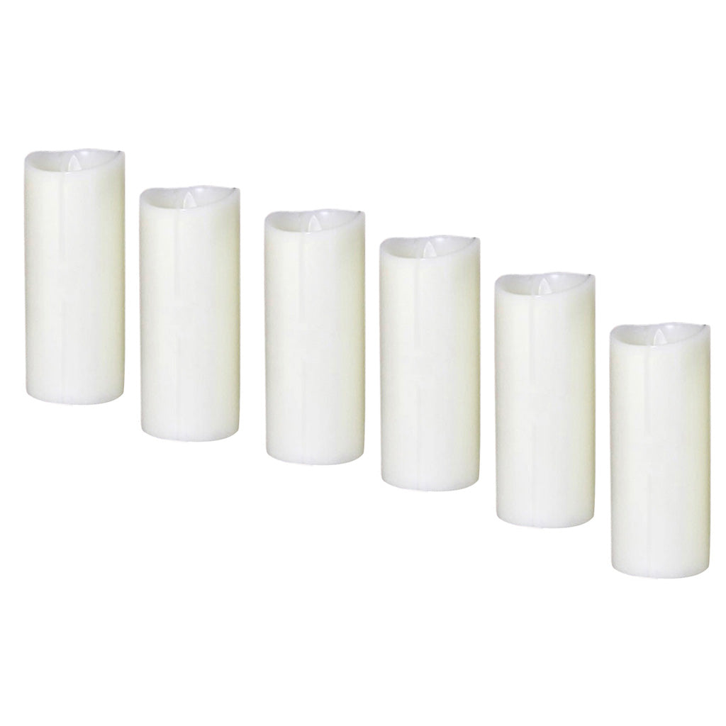 6Pcs Romantic LED Flameless Swing Flickering Simulation Candle Light 17.5cm