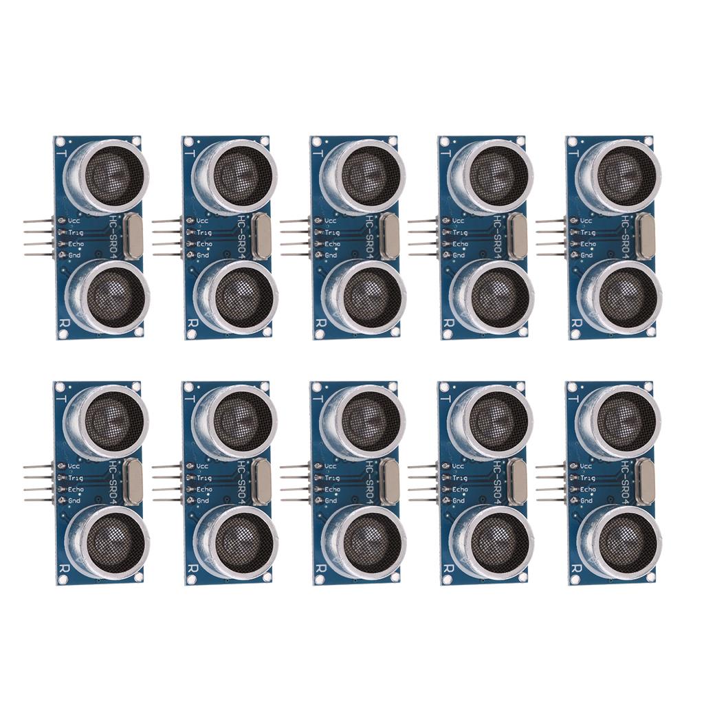 10Pcs HCSR04 Ultrasonic Distance Measuring Module Transducer Sensor