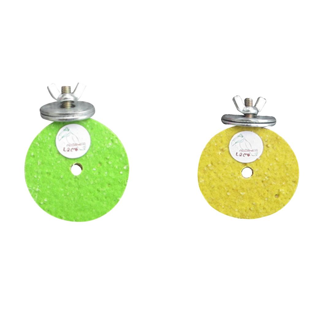 2 pcs Pet Bird Parrot Chew Toys Round Shape Paw Grinding Cage Stand Perches