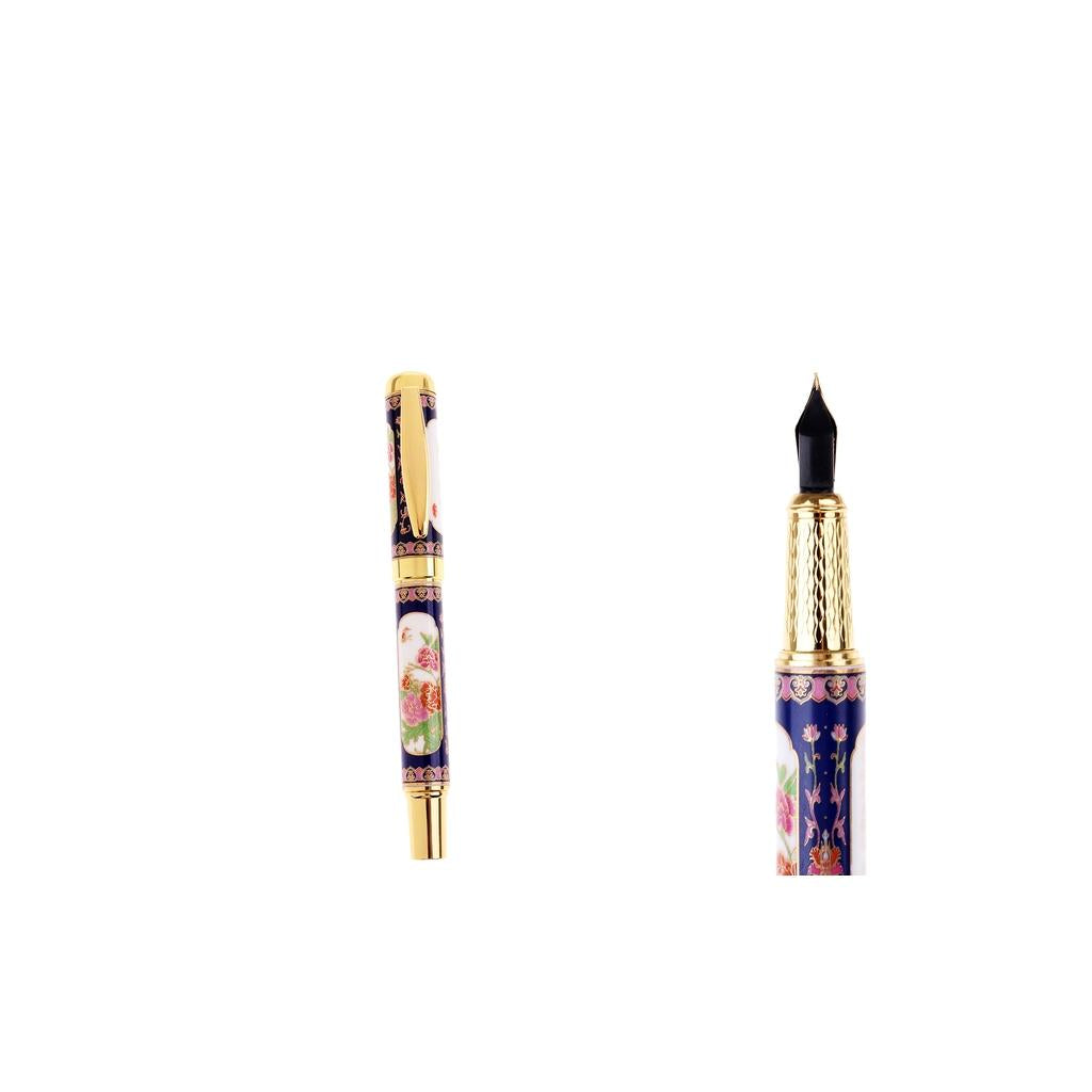 2pcs Chinese Ceramics Sign Pen Fountain Pen Ink Pen Gift Writing Tools