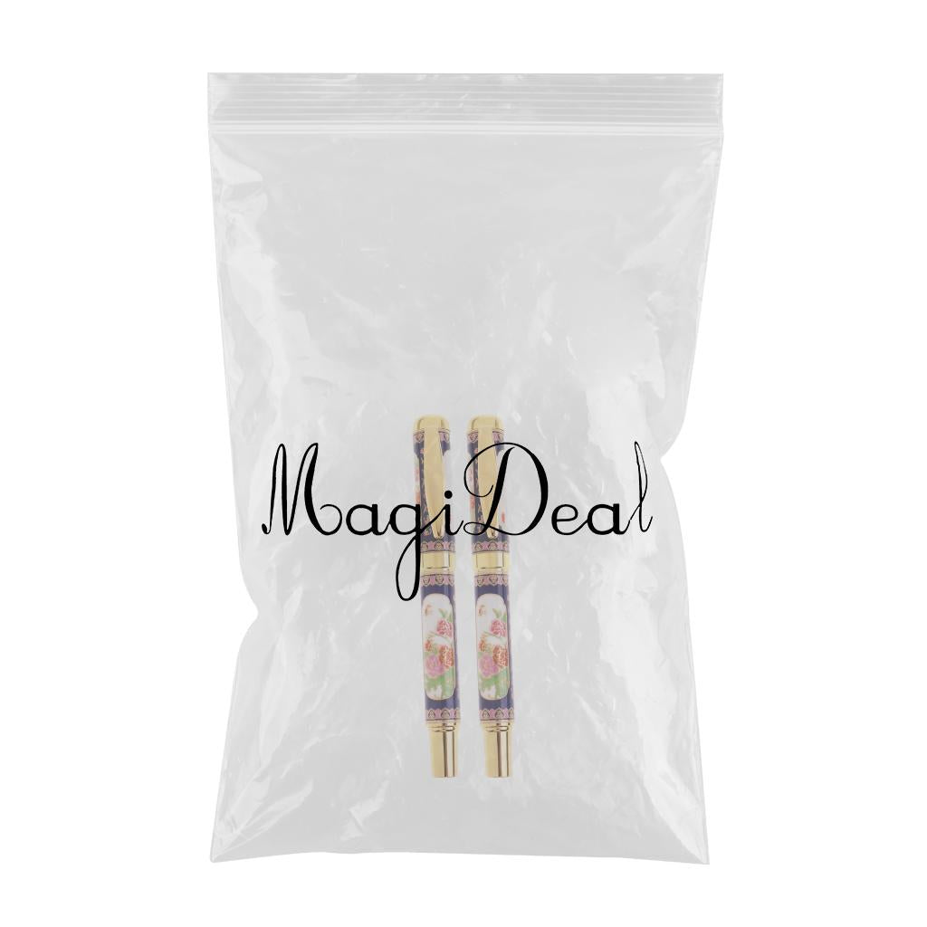 2pcs Chinese Ceramics Sign Pen Fountain Pen Ink Pen Gift Writing Tools