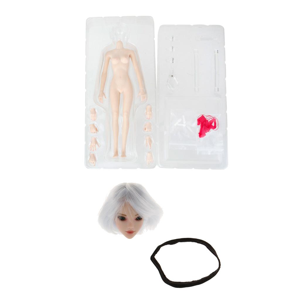 1/6 Head Sculpt + Seamless Small Busts Female Body for 12'' Action Figure