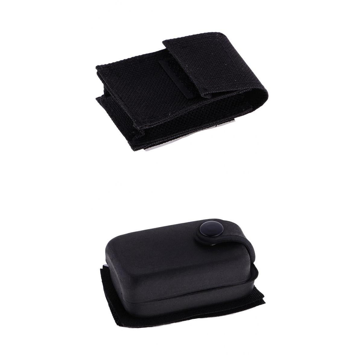 2 Pieces 9V Battery Holder Case Bag for Guitar Bass Active Pickups Black