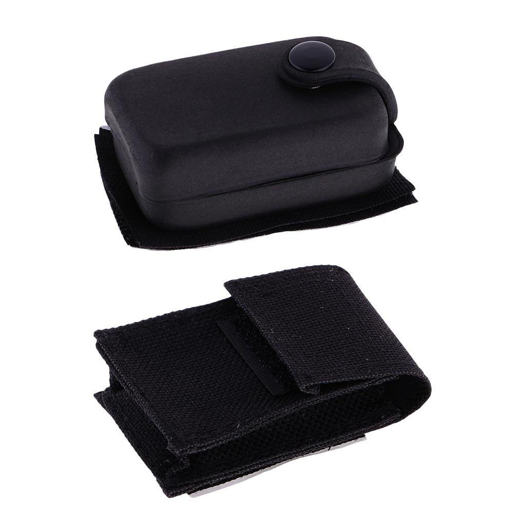 2 Pieces 9V Battery Holder Case Bag for Guitar Bass Active Pickups Black