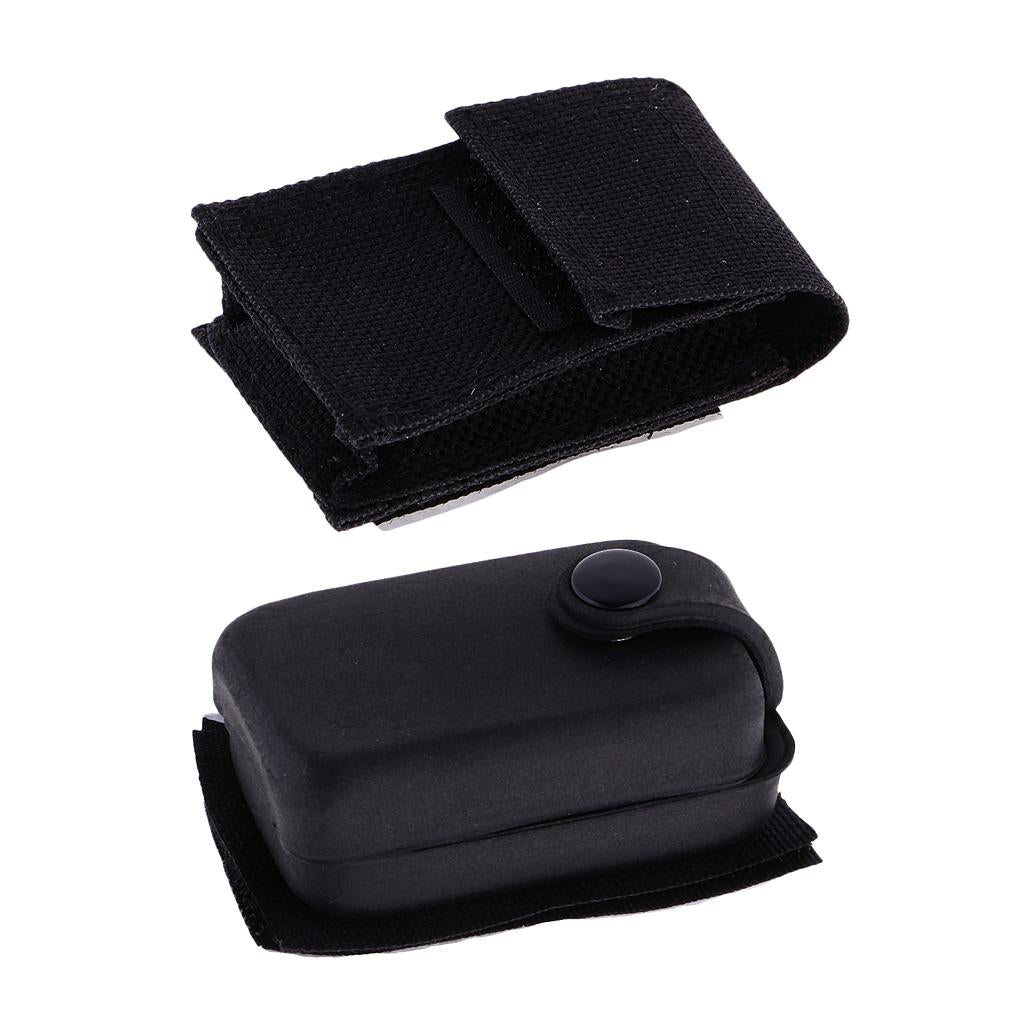 2 Pieces 9V Battery Holder Case Bag for Guitar Bass Active Pickups Black