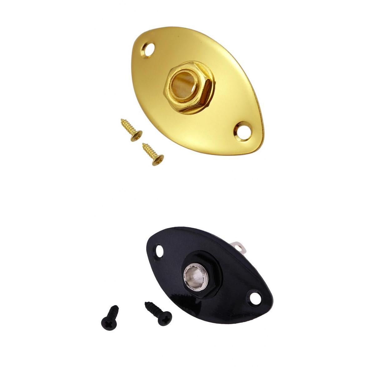 2 Pieces Output Input Jack Plug Socket with Screws for Electric Guitar Bass