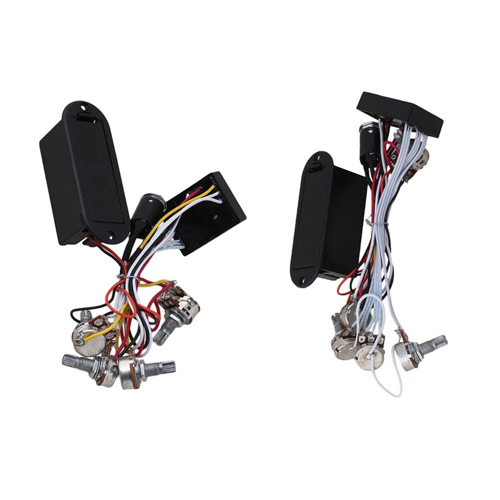 2 Band +3 Band Electric Guitar Bass Active Equalizer Preamp Circuit Pickup