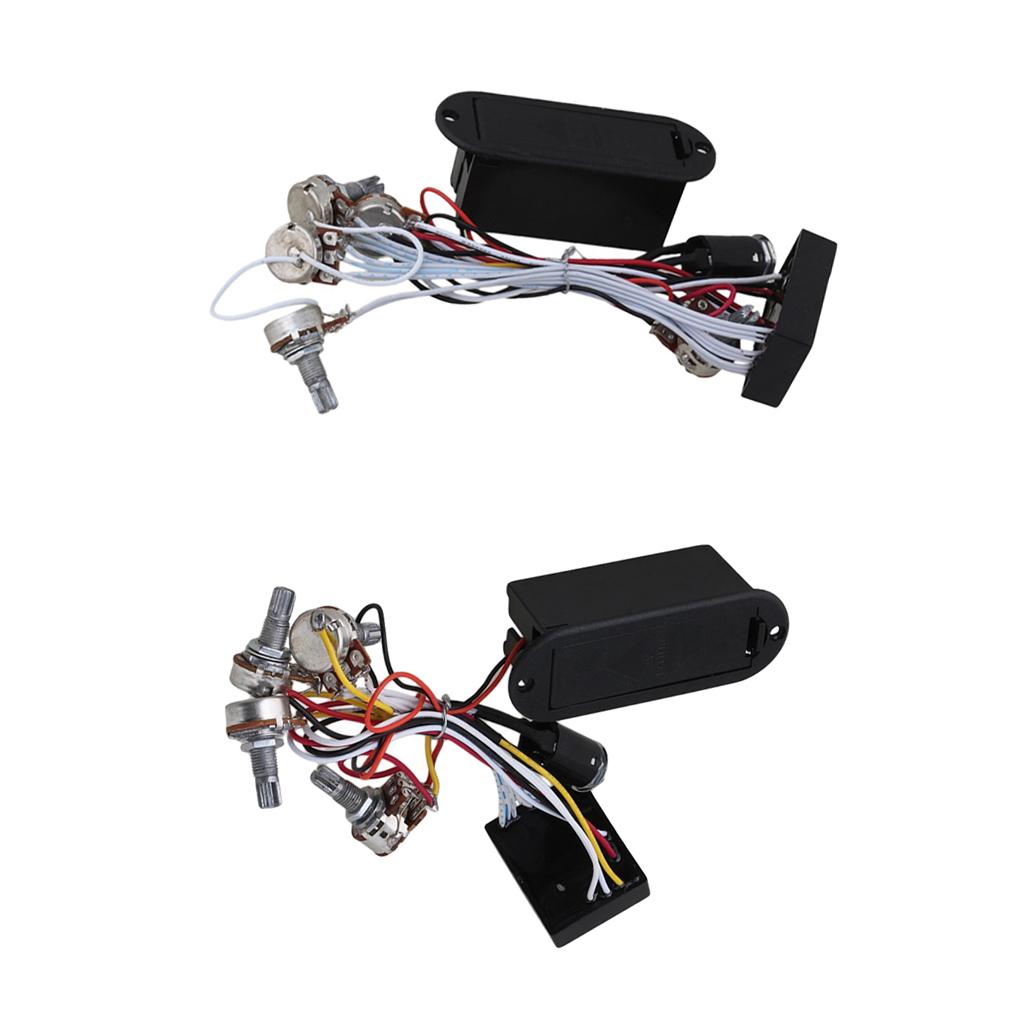 2 Band +3 Band Electric Guitar Bass Active Equalizer Preamp Circuit Pickup