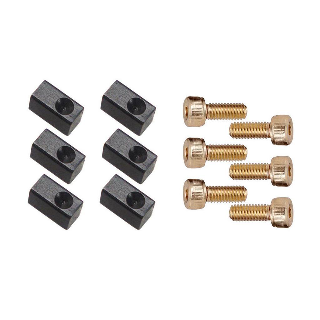 6 Sets Electric Guitar Hexagon Screws + Tremolo Bridge Saddle Insert Lock