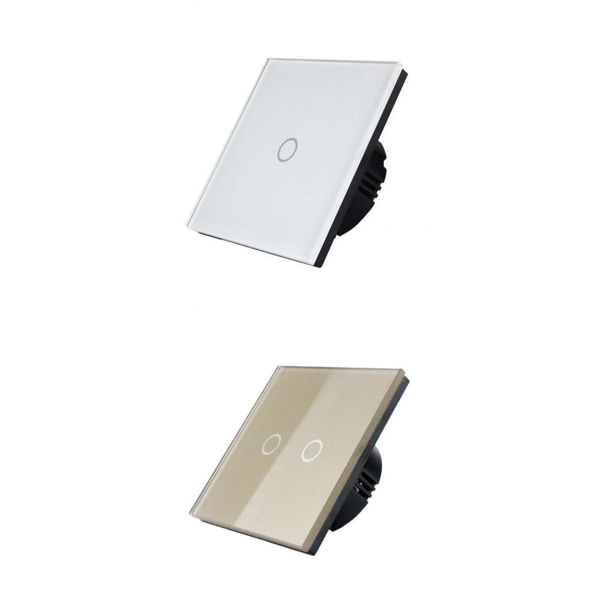 2 Gang 2 Way + 1 Gang 1 Way LED Panel Light EU UK Touch Screen Switch