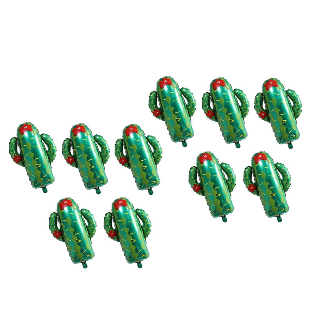 10 Pieces Cactus Aluminium Foil Balloon Baby Shower Kid Birthday Party Decor