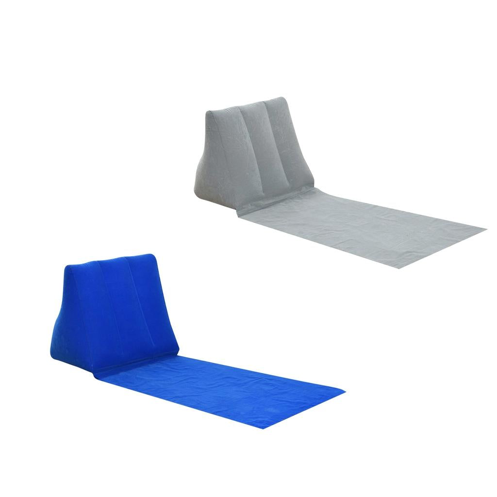 2 pcs Inflating Beach Camping Lounger Back Pillow Cushion Chair Air Bed