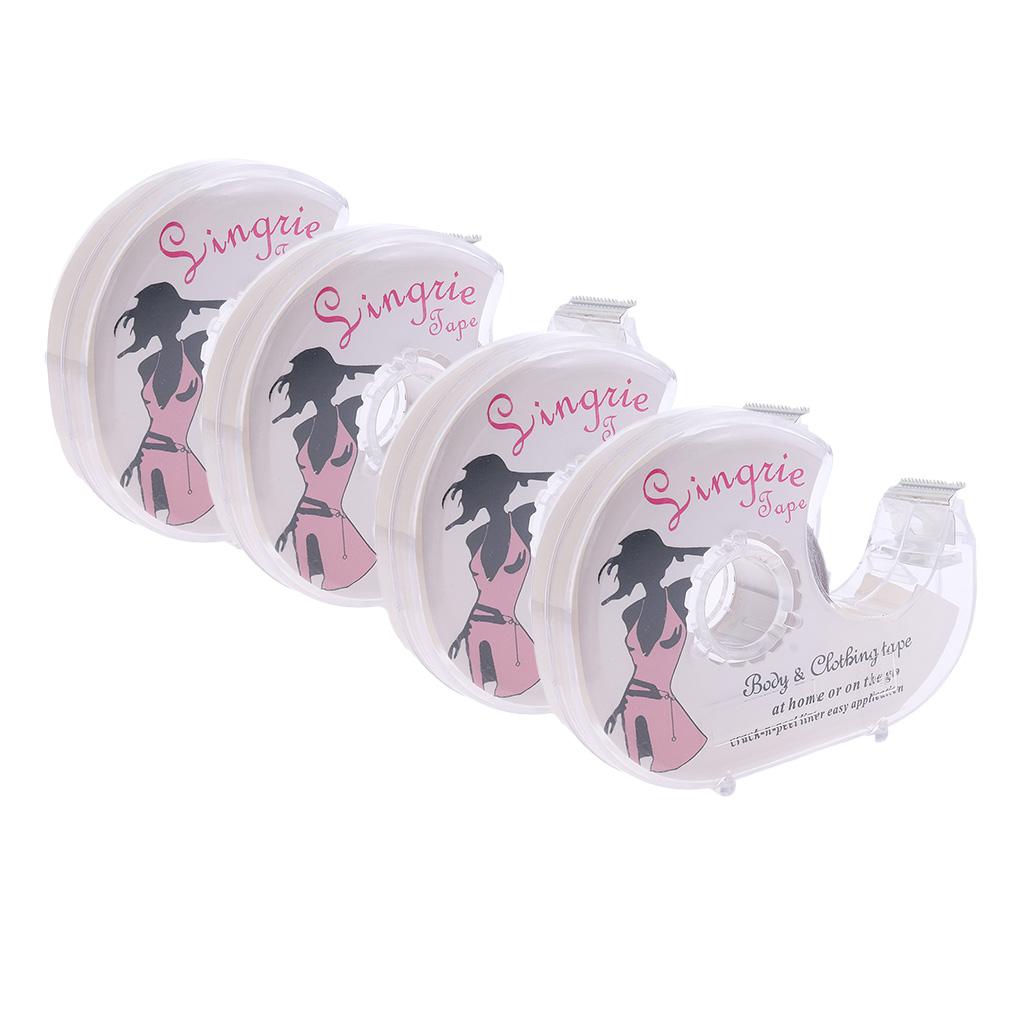 4x Double-Sided Lingerie Tape Adhesive For Clothes Dress Body Wedding Prom