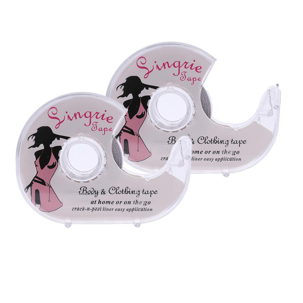 2x Double-Sided Lingerie Tape Adhesive For Clothes Dress Body Wedding Prom