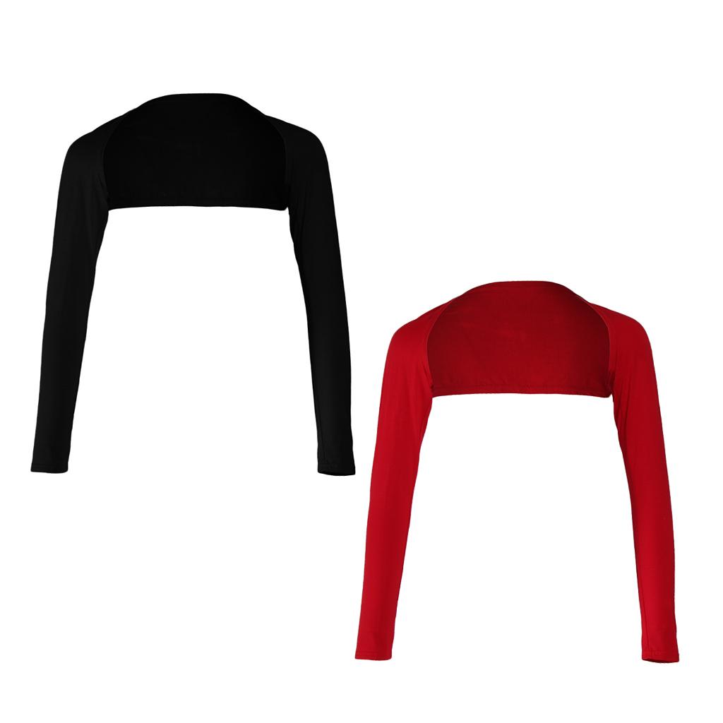 Black Red Women One-piece Long Sleeve Arm Cover Shrug Bolero Hijab Muslim