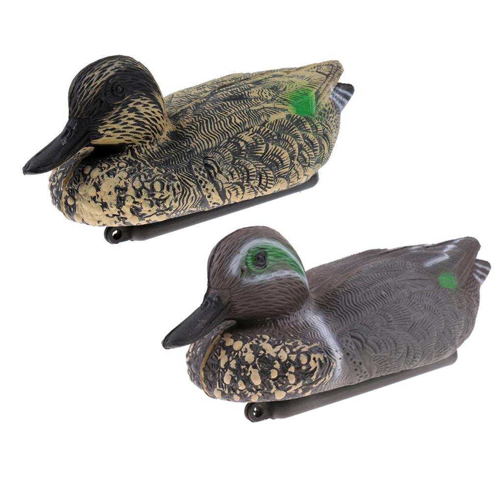 2pcs Lifelike Duck Floating Hunting Shooting Drake Duck Decoy Garden Decor