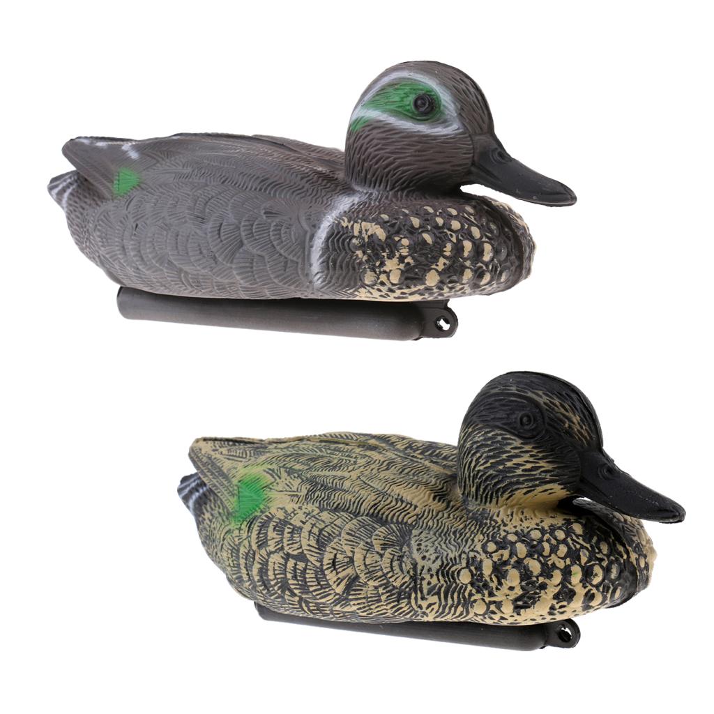 2pcs Lifelike Duck Floating Hunting Shooting Drake Duck Decoy Garden Decor