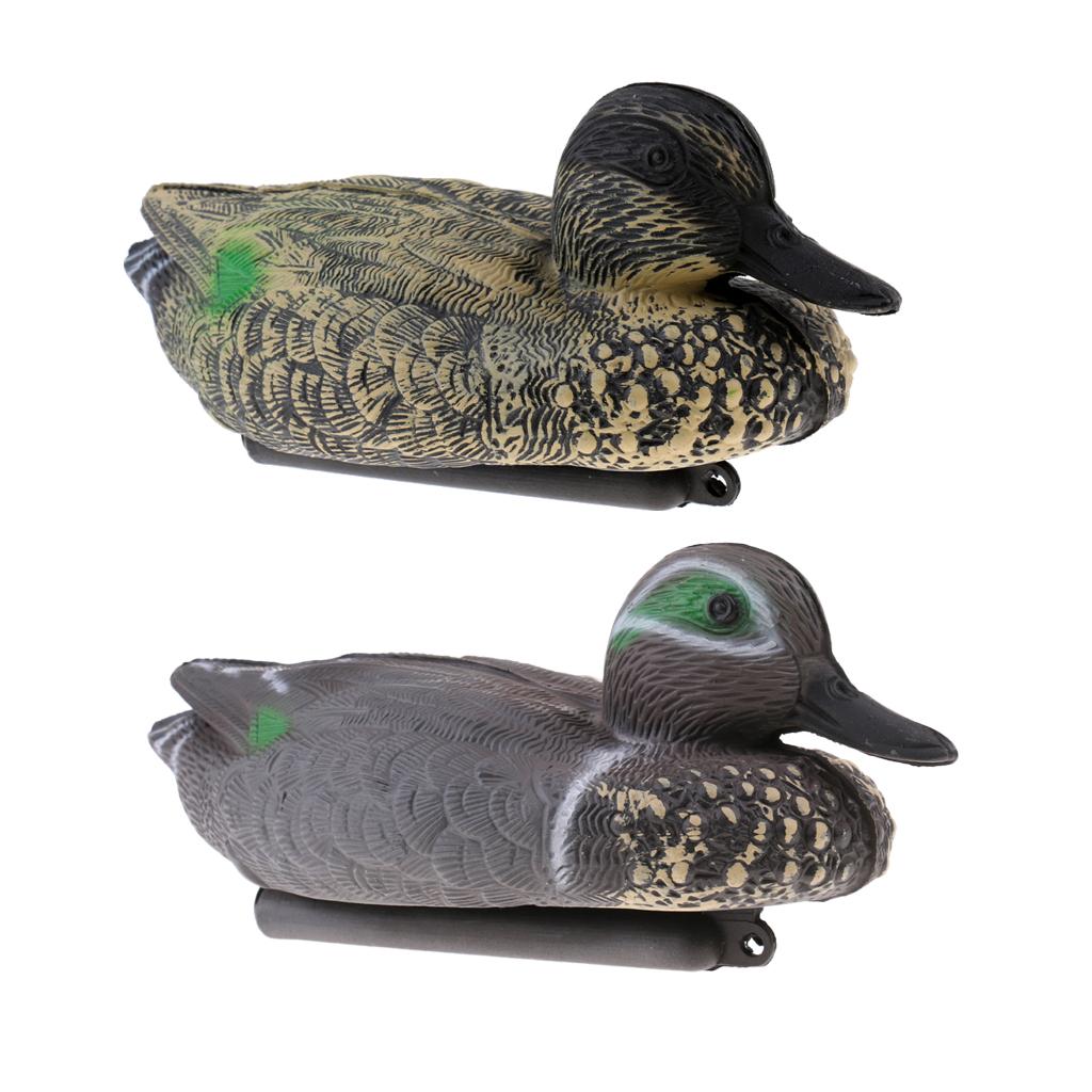 2pcs Lifelike Duck Floating Hunting Shooting Drake Duck Decoy Garden Decor