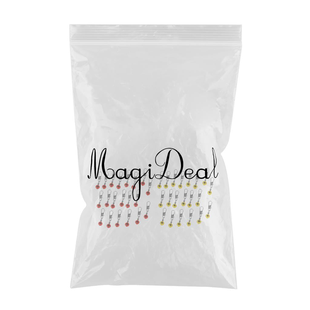 40pcs Fishing Space Beans Fishing Line to Hook Swivels Shank Clip Connector