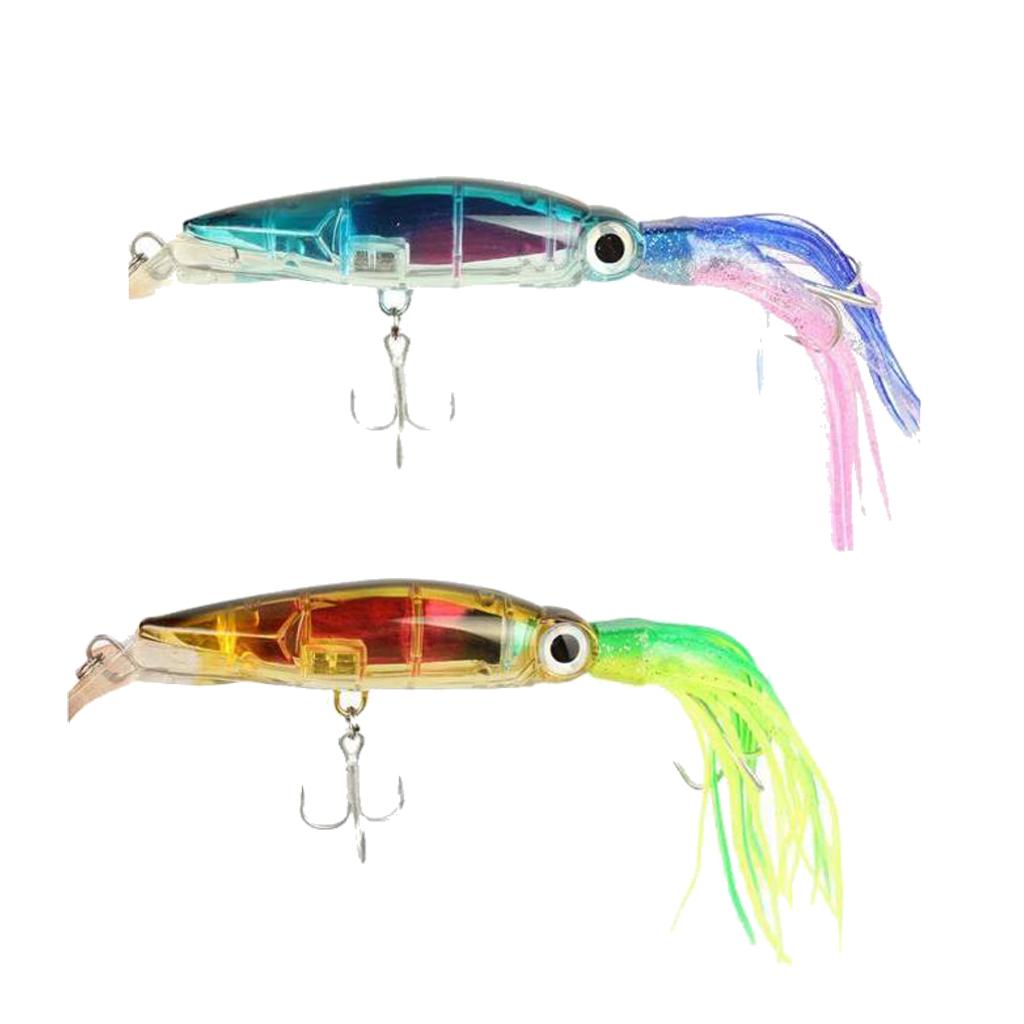 2 Pieces Squid Octopus Fishing Lure Tuna Marlin Trolling Lure Skirt Lure
