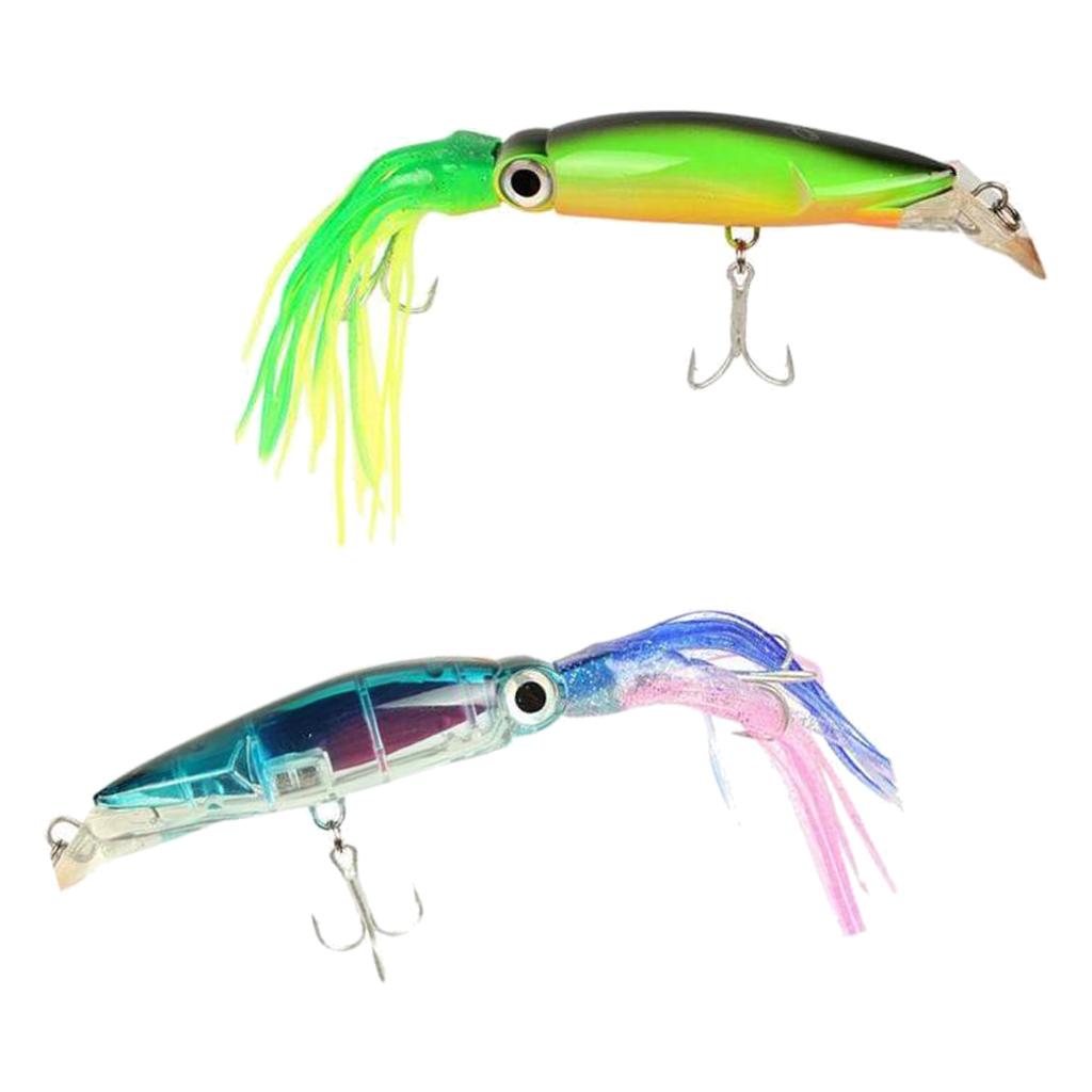 2pcs Fishing Skirt Lure Squid Octopus Fishing Lure Tuna Marlin Trolling Lure