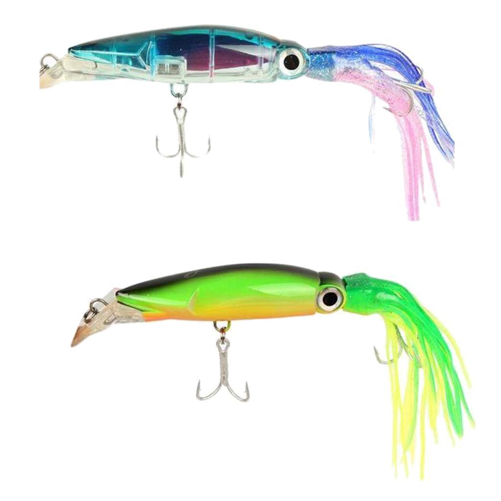 2pcs Fishing Skirt Lure Squid Octopus Fishing Lure Tuna Marlin Trolling Lure