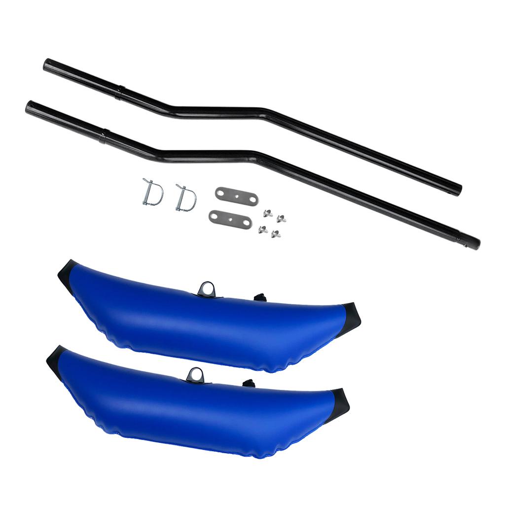 Blue Inflatable Outrigger Stabilizer+ Pole Sidekick Ama Kit Stabilizer Stand